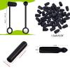 50 Pieces Black Pour Spout Caps Beverage Dispenser Caps Pour Spout Caps Liquor Pourer Cover PVC view 3