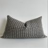 CANYON THEORY STUDIO Hand Block Print Pure Linen 14x20 Inches Throw Pillow Cover: Handmade Vintage Cushion Cover (Dylan Gray) (14x20) view 1