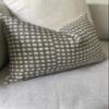 CANYON THEORY STUDIO Hand Block Print Pure Linen 14x20 Inches Throw Pillow Cover: Handmade Vintage Cushion Cover (Dylan Gray) (14x20) view 2