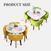 #9-70 Round Conference Table With Chairs - Modern/Kitchen - 75cm/27.5 * 29.5in view 2