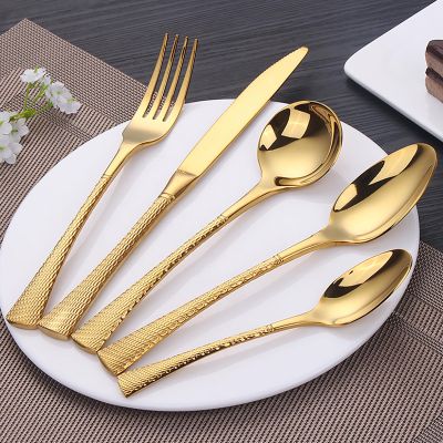 60pcs gold flatware set for 12, 18/8 stainless steel flatware cutlery set, tableware set include fork knife spoon, eating utensils tableware set with gift package
