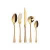 60pcs gold flatware set for 12, 18/8 stainless steel flatware cutlery set, tableware set include fork knife spoon, eating utensils tableware set with gift package view 3