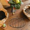 Alipis DIY Pumpkin Decor Hoop Metal Wire Wreath Frame 2pcs Craft Ring Floral Decor Halloween Indoor/Outdoor view 4