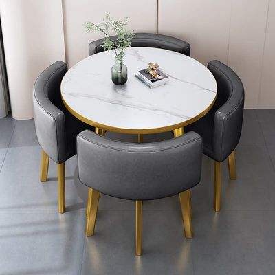 Round Dining Table Set,Kitchen Dining Table Set, Simple Small Round Table,Round Conference Table,Round Modern Dining Table Set,Table and Chair Set - #22-90 * 75cm/35.4 * 29.5in