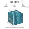 The Deep Blue Sea Square Leather with Bottom Paper Towel Organizer 5.2x5.2x5.2in for Bathroom Vanity Office Home Kitchen view 4