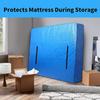 KGBNYSS Mattress Bags for Moving, Reusable Heavy Duty Tarp Waterproof Mattress Storage Bag, Zippered Mattress Protector with 8 Strong Carrying Handles to Prevent Rips(77 x 57 x 15''), Blue view 2