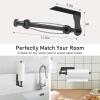 SetSail Paper Towel Holder, Single Hand Operable Paper Towel Holder Under Cabinet with Adjustable Damper, Easy Tear, Wall Mount, Self-Adhesive or Drilled for Kitchen Bathroom, Black view 4