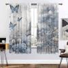 TEOTKOEXLA Paris Eiffel Tower, Blackout Drapes Panel for Living Room Vintage Paris Abstract Pink Flower France City Lover Light Reducing Rod Pocket Drapes for Living Room 55x63 Inch view 3