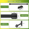 Lwiiom Black Curtain Rods for Windows 16-120 Inch, 1 Inch Diameter Blackout Curtain Rod with Aluminum Cylinder Finials and Full Surround Brackets,Window Curtain Rod for Wall and Ceiling Mount view 3
