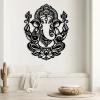 Metal Ganesha Wall Decor, Ganesha Metal Wall Art, Lotus Flower Metal Wall Art, Modern Hindu Large Metal Wall Art, Meditation Wall Art, Yoga Wall Art, Home Decor (White, 19"x24"|47x60cm) view 3