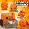 Fanfanwin 3 Pcs Thanksgiving Hand Towels for Bathroom 13.8 x 29.5 Inch Fall Decorative Bath Towels Sets 100% Cotton Embroidered Pumpkin Autumn Maple Bathroom Decor(Orange and Brown,Pumpkin) view 3