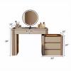 ZGNBSD Luxury Vanity Table with Drawers - Fashion Vanity Set | Includes LED Smart Mood Light & Chair | Solid Wood Bedroom Vanity | Luxury Fashion Design. (B2, 40") view 2