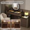 ZGNBSD Luxury Vanity Table with Drawers - Fashion Vanity Set | Includes LED Smart Mood Light & Chair | Solid Wood Bedroom Vanity | Luxury Fashion Design. (B2, 40") view 4