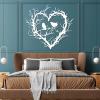 Birds on Branch Metal Wall Decor, Tree of Life Wall Art, Metal Heart Sign, Large Branch Hanging, Bird Sign, Above Bed Art, Bedroom Wall Decor, Love Gift (White, 35"x39"|90x100cm) view 1