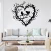 Birds on Branch Metal Wall Decor, Tree of Life Wall Art, Metal Heart Sign, Large Branch Hanging, Bird Sign, Above Bed Art, Bedroom Wall Decor, Love Gift (White, 35"x39"|90x100cm) view 3