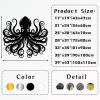 LARNT Metal Octopus Wall Art, Octopus Wall Decor, Ocean Monster Sculpture, Kraken Metal Wall Hanging, Sea Life Wall Decor, Nautical Wall Hanging, Bathroom Wall Art (Silver, 35"x39"|90x100cm) view 4