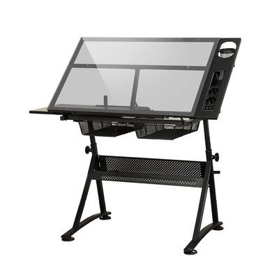 KOHARA Drawing Table Height Adjustable Drawing Desk, Tiltable Craft Table with Storage, Large Art Desk, for Home Office Drafting Table beautiful scenery