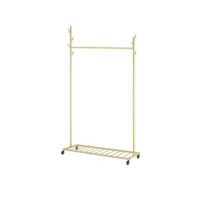 EHVYBDX Coat Rack Stand,Coat HangerHooks&Bottom Shoe Rack,Floor-Standing Drying Rack with 4 Wheels,for Bedroom,Office
