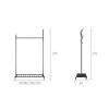 EHVYBDX Coat Rack Stand,Coat HangerHooks&Bottom Shoe Rack,Floor-Standing Drying Rack with 4 Wheels,for Bedroom,Office view 2