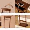 EHVYBDX Coat Rack Freestanding Clothes Valet Stand Wardrobe Valet Solid Wood Suit Valet Stand With Trouser Bar Jacket Hanger Tray Organizer view 4