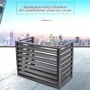 Air Conditioner Radiator Cover, Heavy Duty Aluminum Air Conditioner Privacy Fence Screen, Freestanding Enclosure for Covering Trash or Air Conditioning Units, Suitable for Indoor and Outdoor Use(Coffe view 3