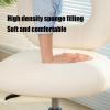 DJKFH Swivel Computer Office Desk Chair - Home Office Chair, High Rebound Sponge, Leather Chair Surface, 10cm Height Adjustment, Suitable for Learning, Office, and Home Use, 42cm85cm, White view 4
