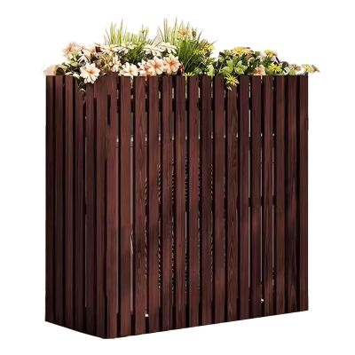 ZPRYZHD Air Conditioner Cover, Outdoor Air Conditioner Fence Screen, Used to Hide Air Conditioner or Even Trash Can, Protect Outdoor Privacy(Brown,85x35x80cm)