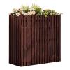 ZPRYZHD Air Conditioner Cover, Outdoor Air Conditioner Fence Screen, Used to Hide Air Conditioner or Even Trash Can, Protect Outdoor Privacy(Brown,85x35x80cm) view 1