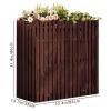 ZPRYZHD Air Conditioner Cover, Outdoor Air Conditioner Fence Screen, Used to Hide Air Conditioner or Even Trash Can, Protect Outdoor Privacy(Brown,85x35x80cm) view 2