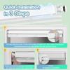 BERISSA No Drill No Tool Cordless Mini Window Blinds 1 inch Venetian Blind Aluminum Horizontal Blinds Camper Blinds for Interior Inside46.5" W x 59" H Blue view 4
