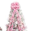 Hismir Christmas Tree Topper Bow53x13 Inches Large Christmas Bow with Glitter Streamer and Patterned RibbonDecorative Bows for Xmas Tree Wreath Door Festival Home Decor(Pink Snowflake) view 1