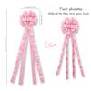 Hismir Christmas Tree Topper Bow53x13 Inches Large Christmas Bow with Glitter Streamer and Patterned RibbonDecorative Bows for Xmas Tree Wreath Door Festival Home Decor(Pink Snowflake) view 4