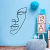 OZF Metal Face Wall Decor, Abstract Woman Face Metal Wall Art, Female Face Line Hanging Decor, Minimalist Line Art for Living Room Office Bathroom Bedroom view 1