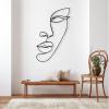 OZF Metal Face Wall Decor, Abstract Woman Face Metal Wall Art, Female Face Line Hanging Decor, Minimalist Line Art for Living Room Office Bathroom Bedroom view 2