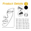 OZF Metal Face Wall Decor, Abstract Woman Face Metal Wall Art, Female Face Line Hanging Decor, Minimalist Line Art for Living Room Office Bathroom Bedroom view 4