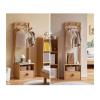EHVYBDX Entryway Coat Rack Small Clothes Storage Rack Bedroom Home Bedside Table Wooden Coat Rack Floor-standing Clothes Rack Freestanding view 3