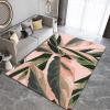 Abstract Pink Green Tropical Plant Area Rugs, Luxury Nordic Banana Leaf Indoor Carpet, Decorative Carpet Non-Slip Large Area Easy to Clean, Suitable for Kids Boys Girls Living Room 4ftx6ft view 4