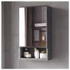 zktoermn Bathroom Mirror Cabinet Wall Mounted, Medicine Mirror Cabinet with Single Door Over The Toilet Space Saver Storage Cabinet(Black-B,50x14x60cm) view 1