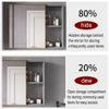 zktoermn Bathroom Mirror Cabinet Wall Mounted, Medicine Mirror Cabinet with Single Door Over The Toilet Space Saver Storage Cabinet(Black-B,50x14x60cm) view 3