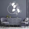 Ginkgo Leaf Metal Wall Art, Ginkgo Leaves Wall Hanging, Flower Wall Decor, Metal Flower Wall Art, Plant Wall Art, Metal Leaf Wall Decor, Wall Decor for Bedroom (White, 39"x39"|100x100cm) view 1