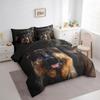 Erosebridal Police Dog Bed in A Bag Queen German Shepherd Comforter Set 7 Piece for Kids Adults,Loyalty Animal Bedding Set Dog Bed Sheets Set with Comforter view 2