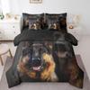 Erosebridal Police Dog Bed in A Bag Queen German Shepherd Comforter Set 7 Piece for Kids Adults,Loyalty Animal Bedding Set Dog Bed Sheets Set with Comforter view 3
