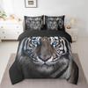 Erosebridal 7 Piece Tiger Comforter Set King Size 3D Animal Bed in A Bag for Kids Boys Men,Jungle Wildlife Bedding Set Tiger Bed Sheets with Comforter view 1