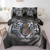 Erosebridal 7 Piece Tiger Comforter Set King Size 3D Animal Bed in A Bag for Kids Boys Men,Jungle Wildlife Bedding Set Tiger Bed Sheets with Comforter view 3