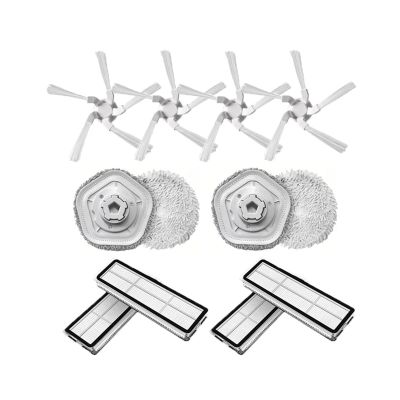 HLJEGCMH Vacuum Cleaner Filters, Side Brushes, Mop Cloth Pad Parts. Compatible For Dreame Bot W10. Vacuum Cleaner Cleaning Accessory Kit, q2c305l3ll