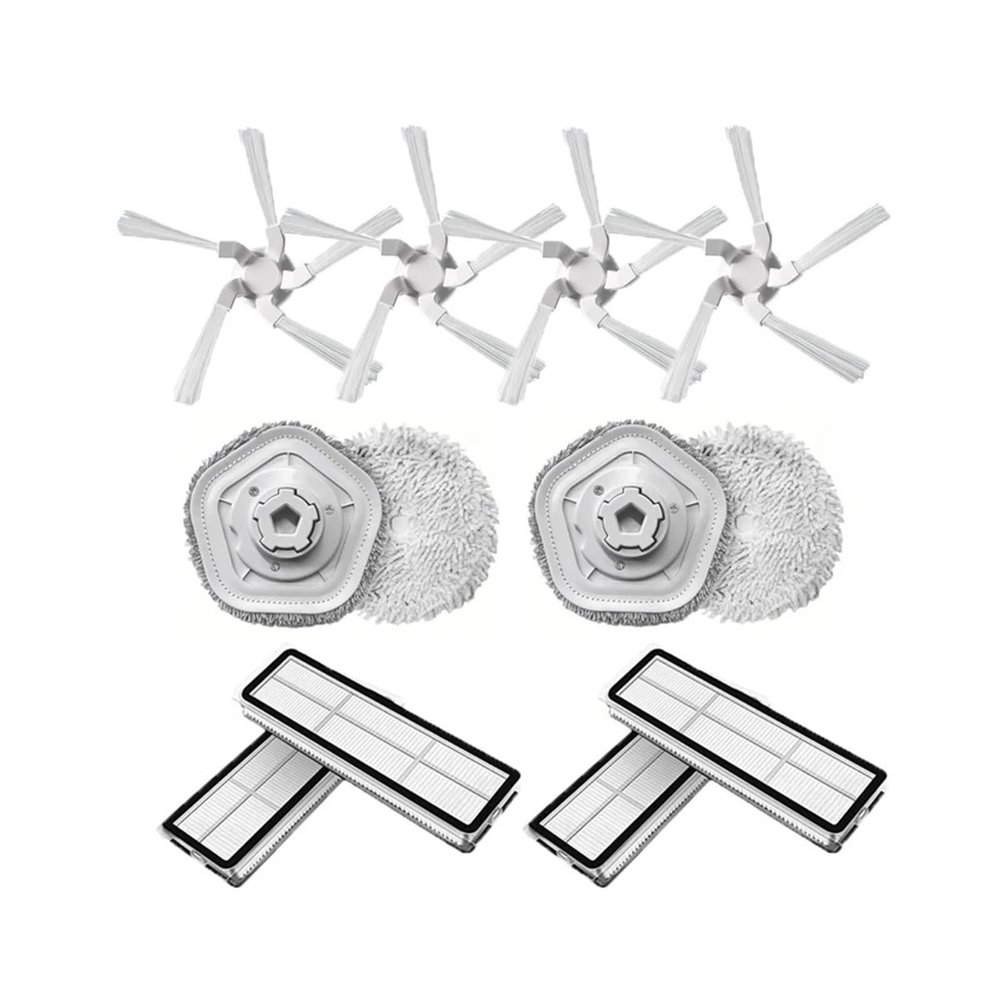 HLJEGCMH Vacuum Cleaner Filters, Side Brushes, Mop Cloth Pad Parts. Compatible For Dreame Bot W10. Vacuum Cleaner Cleaning Accessory Kit, q2c305l3ll