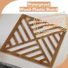 Hanging Room Divider Panels From Ceiling, Wall Partition Semi Privacy Screen Sheer Separator for Bedroom/Kitchens/Store/Restaurant Booth/Open Space, Hollow Out Wood-Plastic Panel(Natural b,10Pcs) view 4