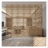 Hanging Room Divider, Partitions Panel Screen, Living Room Bedroom Restaurant Booth Wall Separator Wood Plastic Panels Hollow DIY Decor for High Ceiling Homes, 1-100 Pieces Optional(Natural b,40Pcs) view 1