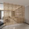 Hanging Room Divider, Partitions Panel Screen, Living Room Bedroom Restaurant Booth Wall Separator Wood Plastic Panels Hollow DIY Decor for High Ceiling Homes, 1-100 Pieces Optional(Natural b,40Pcs) view 3