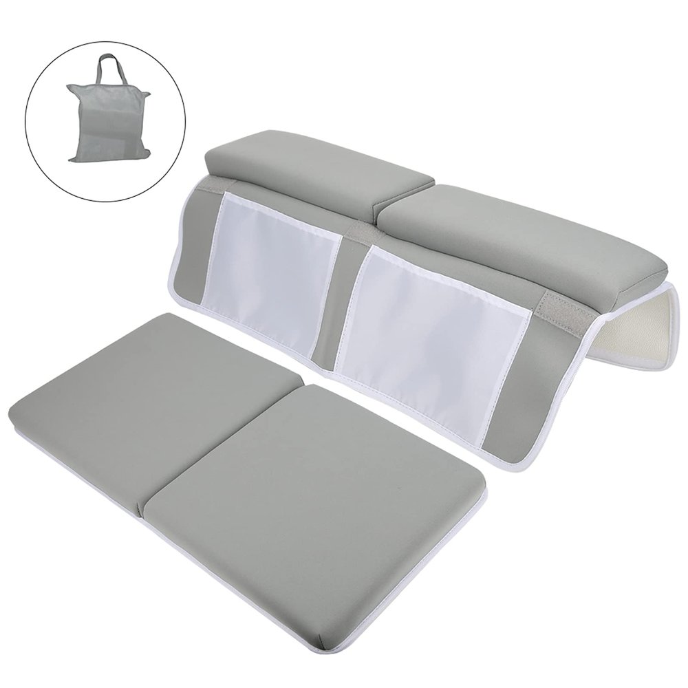 Bath Kneeling pad, Bath Kneeler with Elbow Rest Pad Set, with Toy Organizer, 1.5inThick, for Elbow,Knee and Arm Support Bathtub Kneeling Pad Set, Quick Drying